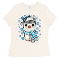 Bone snowman coffee cup Ladies Tee - JahusDesignShop