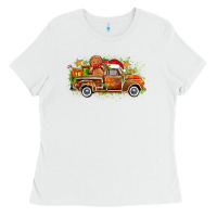 White christmas gingerbread truck Ladies Tee - Zillion Design Studio