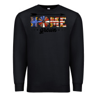 Black home grown american flag windmill Premium Sweatshirt - Jasminsmagicworld