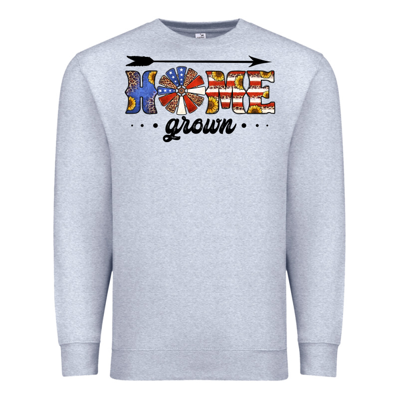 Home Grown American Flag Windmill Premium Sweatshirt by Jasminsmagicworld | Teevron