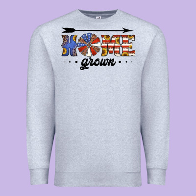 Home Grown American Flag Windmill Premium Sweatshirt Designed By Jasminsmagicworld