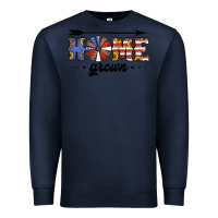 Navy home grown american flag windmill Premium Sweatshirt - Jasminsmagicworld