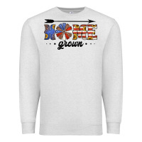Oatmeal Heather home grown american flag windmill Premium Sweatshirt - Jasminsmagicworld