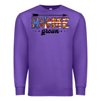 Purple home grown american flag windmill Premium Sweatshirt - Jasminsmagicworld
