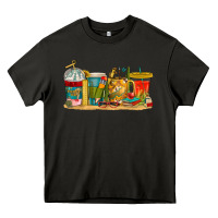 Asphalt teacher fuel coffee cups Heavy Core Tee - texasbilliewilder