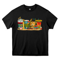 Black teacher fuel coffee cups Heavy Core Tee - texasbilliewilder