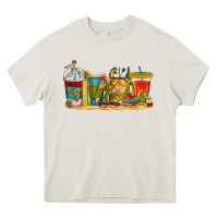 Cream teacher fuel coffee cups Heavy Core Tee - texasbilliewilder
