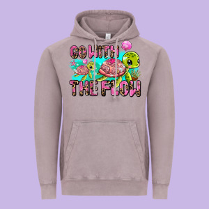 Go With The Flow Vintage Hoodie Designed By Adodesignshop