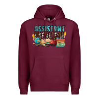 Burgundy assistant principal Premium Hoodie - NancyCooperArtShop