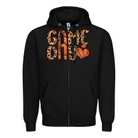 Black game day basketball Zipper Hoodie - MaliasSmallBusiness