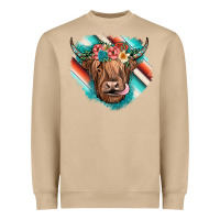 Mushroom highland cow serape Heavyweight Sweatshirt - JahusDesignShop