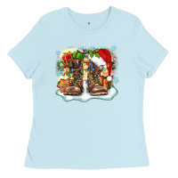 Baby Blue army christmas Ladies Tee - Zillion Design Studio