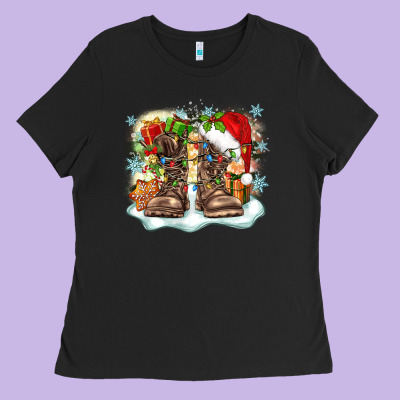 Army Christmas Ladies Tee Designed By Zillion Design Studio