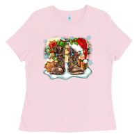Bubblegum Pink army christmas Ladies Tee - Zillion Design Studio