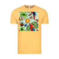 Vintage Mustard parrot in the sun seamless pattern Vintage Tee - BundleAndBundleShop