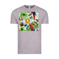 Vintage Zinc parrot in the sun seamless pattern Vintage Tee - BundleAndBundleShop