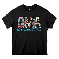 Black qma qualified medical aide Heavy Core Tee - Zillion Design Studio