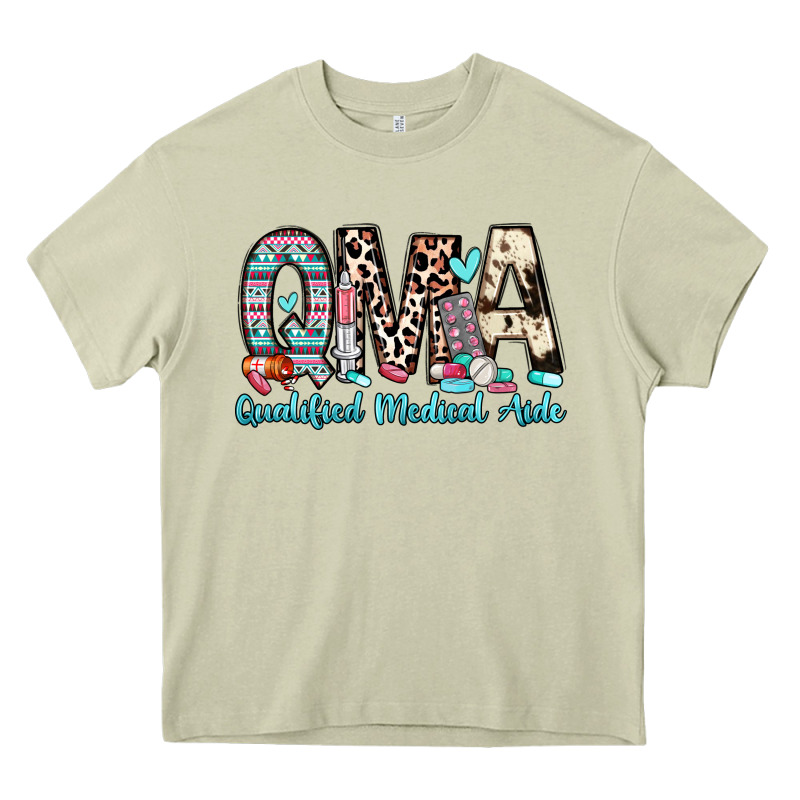 Qma Qualified Medical Aide Heavy Core Tee by Zillion Design Studio | Teevron