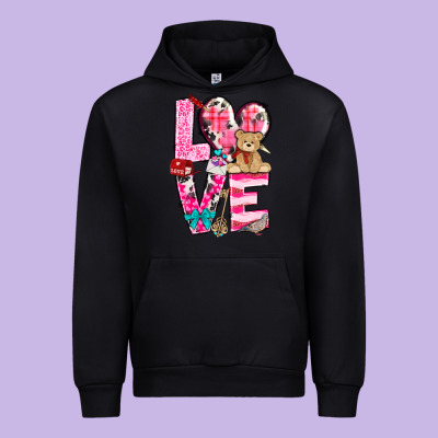 Love Valentine's Day Urban Hoodie Designed By Howdyjamesfarm