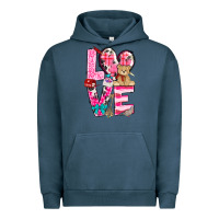 Pigment Midnight Navy Love Valentine's Day Urban Hoodie - HowdyJamesFarm