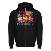 Black i teach sweethearts Zipper Hoodie - NancyCooperArtShop