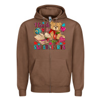 Chestnut i teach sweethearts Zipper Hoodie - NancyCooperArtShop