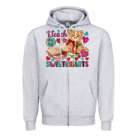 Heather Grey i teach sweethearts Zipper Hoodie - NancyCooperArtShop