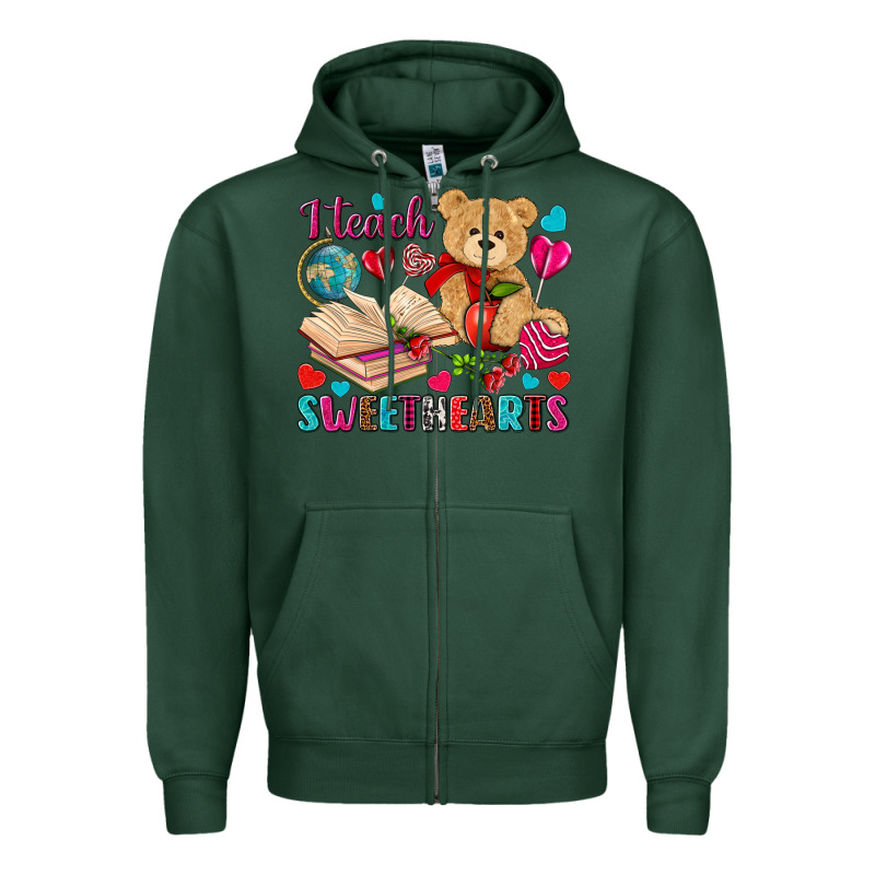 I Teach Sweethearts Zipper Hoodie by NancyCooperArtShop | Teevron