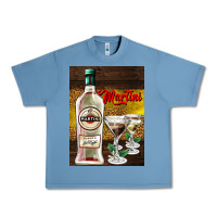 Pebble Blue martini Urban Heavy Tee - AdoDesignShop