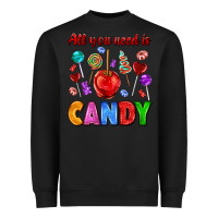 Black all you need is candy Heavyweight Sweatshirt - AdoDesignShop