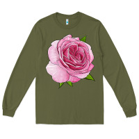 Army Green all dressed up rose Long Sleeve Tee - LillyAllenDesigns