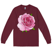 Burgundy all dressed up rose Long Sleeve Tee - LillyAllenDesigns