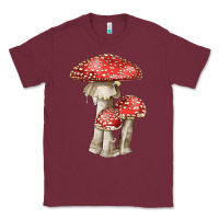 Burgundy Autumn Mushroom Illustrations Classic Tee - LillyAllenDesigns