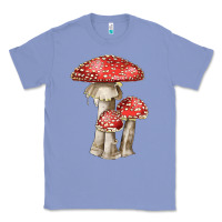 Colony Blue Autumn Mushroom Illustrations Classic Tee - LillyAllenDesigns