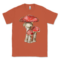 Copper Autumn Mushroom Illustrations Classic Tee - LillyAllenDesigns