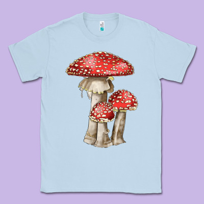 Autumn Mushroom Illustrations Classic Tee Designed By Lillyallendesigns