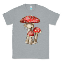 Heather Grey Autumn Mushroom Illustrations Classic Tee - LillyAllenDesigns