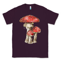 Plum Autumn Mushroom Illustrations Classic Tee - LillyAllenDesigns