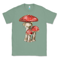 Sage Autumn Mushroom Illustrations Classic Tee - LillyAllenDesigns