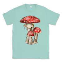 Seafoam Autumn Mushroom Illustrations Classic Tee - LillyAllenDesigns
