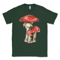 Sports Green Autumn Mushroom Illustrations Classic Tee - LillyAllenDesigns