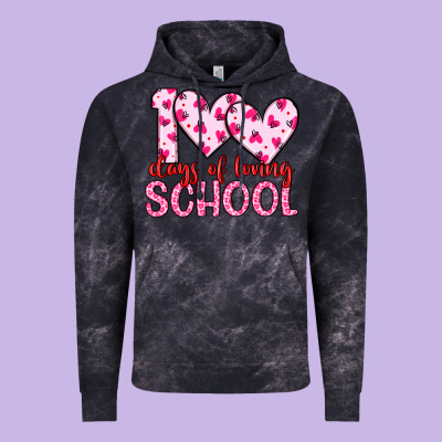 100 Days Of Loving School Vintage Hoodie Designed By Artiststas