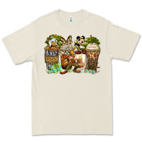 Bone safari cartoon characters coffee cups Premium Tee - Zillion Design Studio