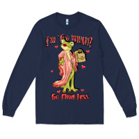 Navy im too much go find less boujee frog funny Long Sleeve Tee - JahusDesignShop