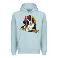 Blue Mist border collie with bandanna Premium Hoodie - texasbilliewilder