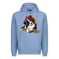 Colony Blue border collie with bandanna Premium Hoodie - texasbilliewilder