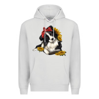 Dove Grey border collie with bandanna Premium Hoodie - texasbilliewilder