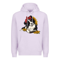 Lilac border collie with bandanna Premium Hoodie - texasbilliewilder