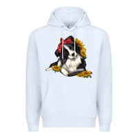 White border collie with bandanna Premium Hoodie - texasbilliewilder