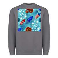 Storm patriotic fireworks and sunflower Heavyweight Sweatshirt - BundleAndBundleShop